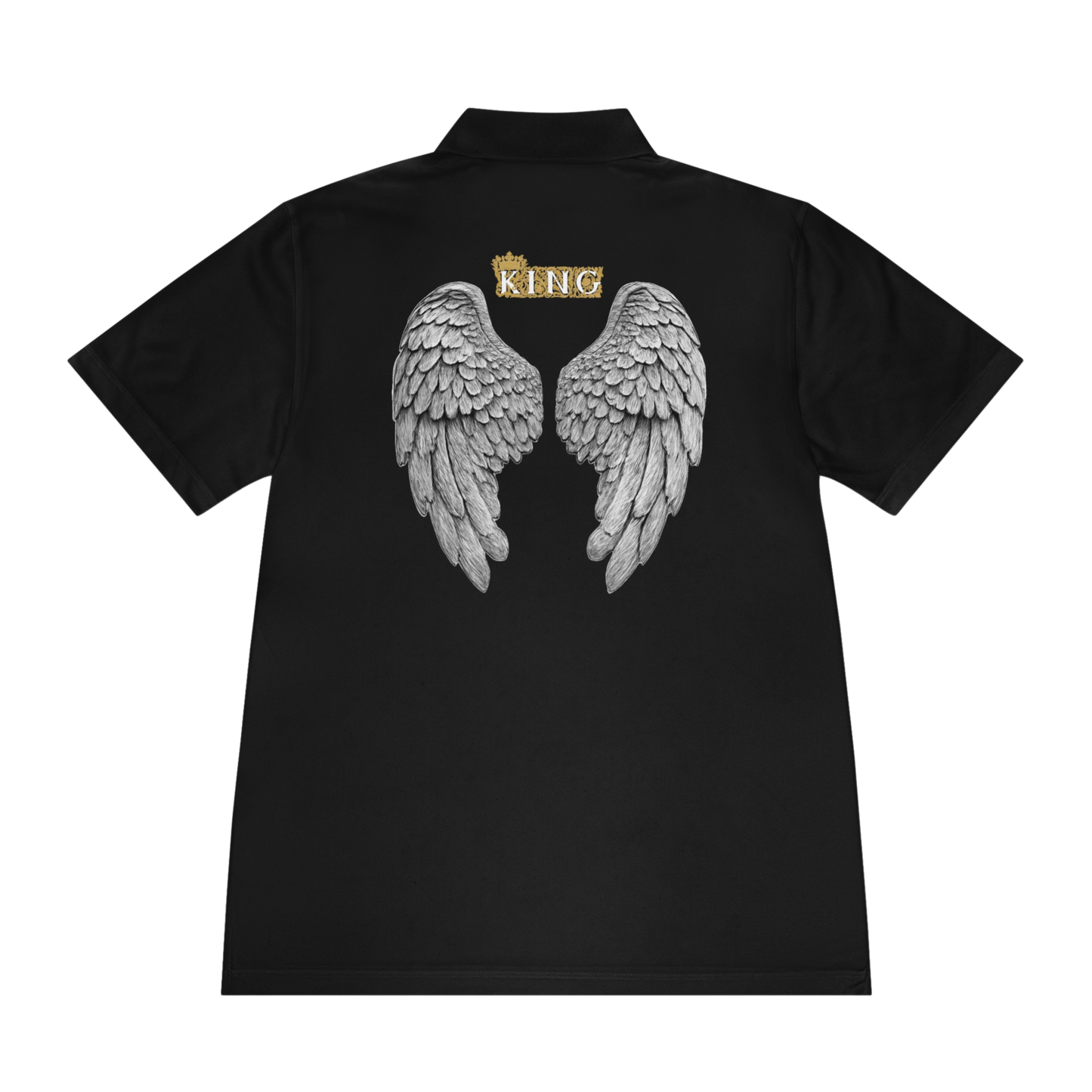 God Son Never Fall Black Polo Shirt 