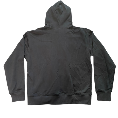 GOD SON NEVER FALL black zip-up hoodie