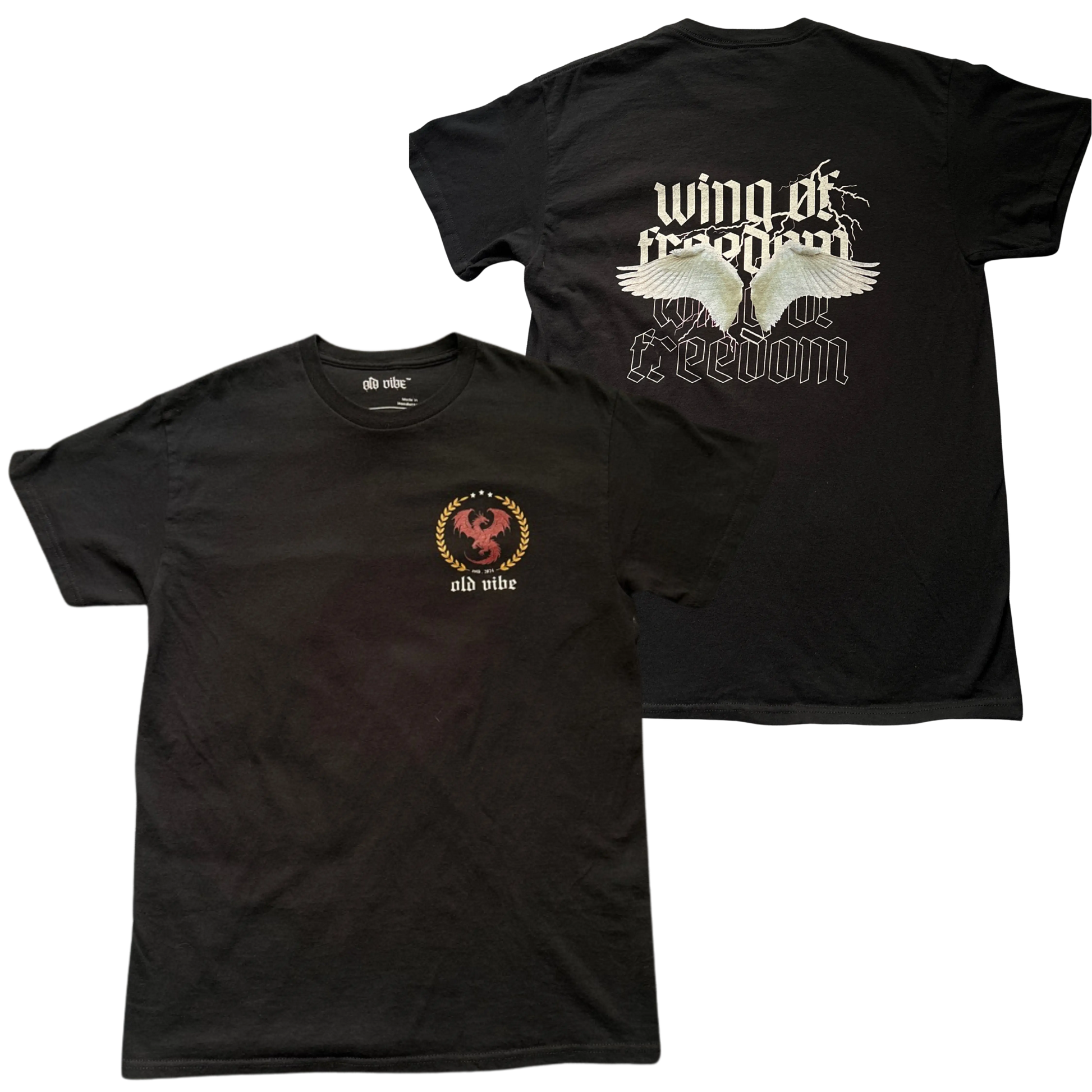 Old Vibe T-shirt：wing of freedom OLD VIBE