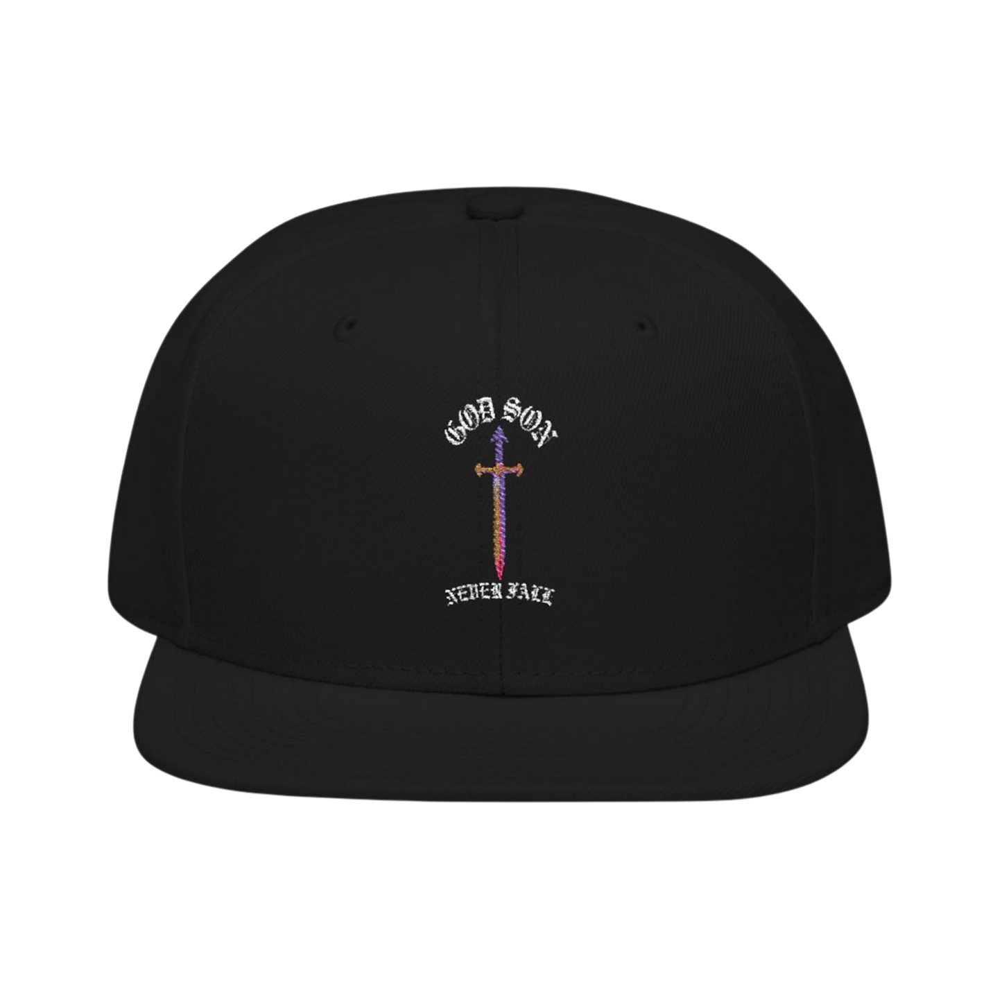 God Son Never Fall Snapback Black Cap 