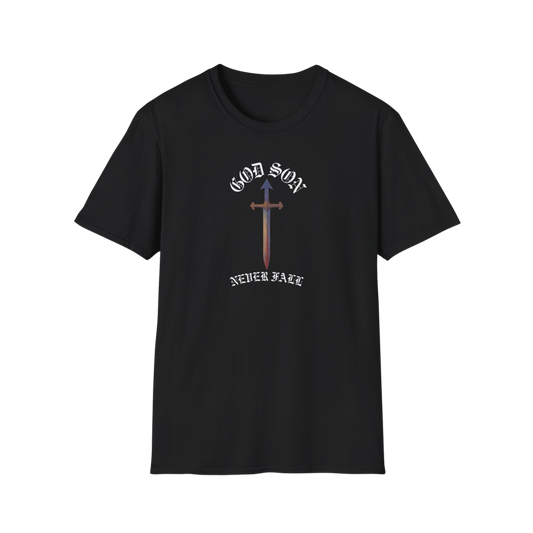 God Son Never Fall Black T-Shirt 