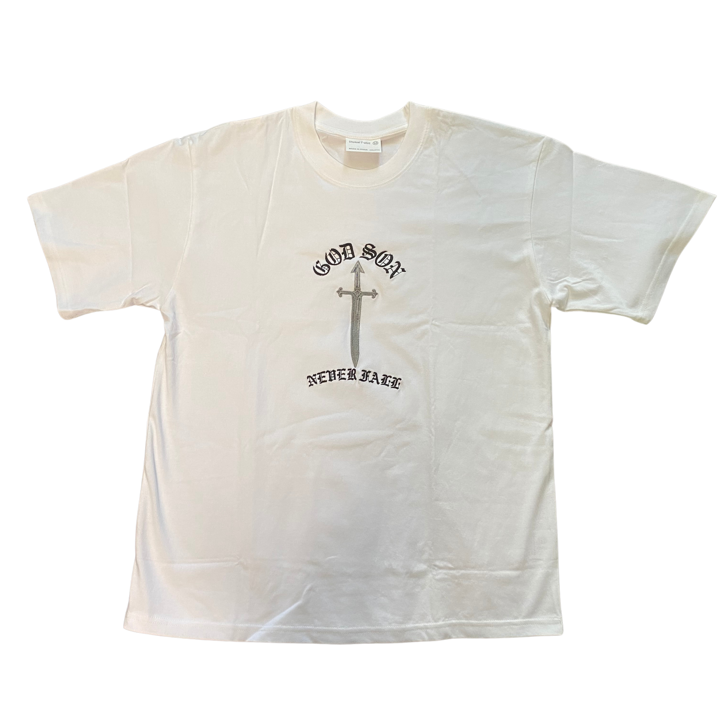 GOD SON NEVER FALL white tee