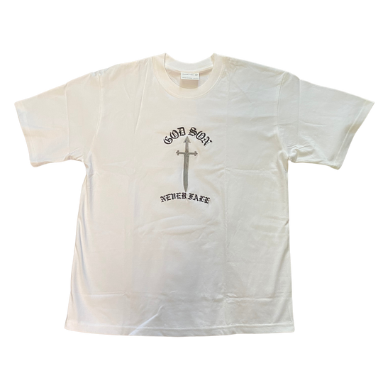 GOD SON NEVER FALL white tee