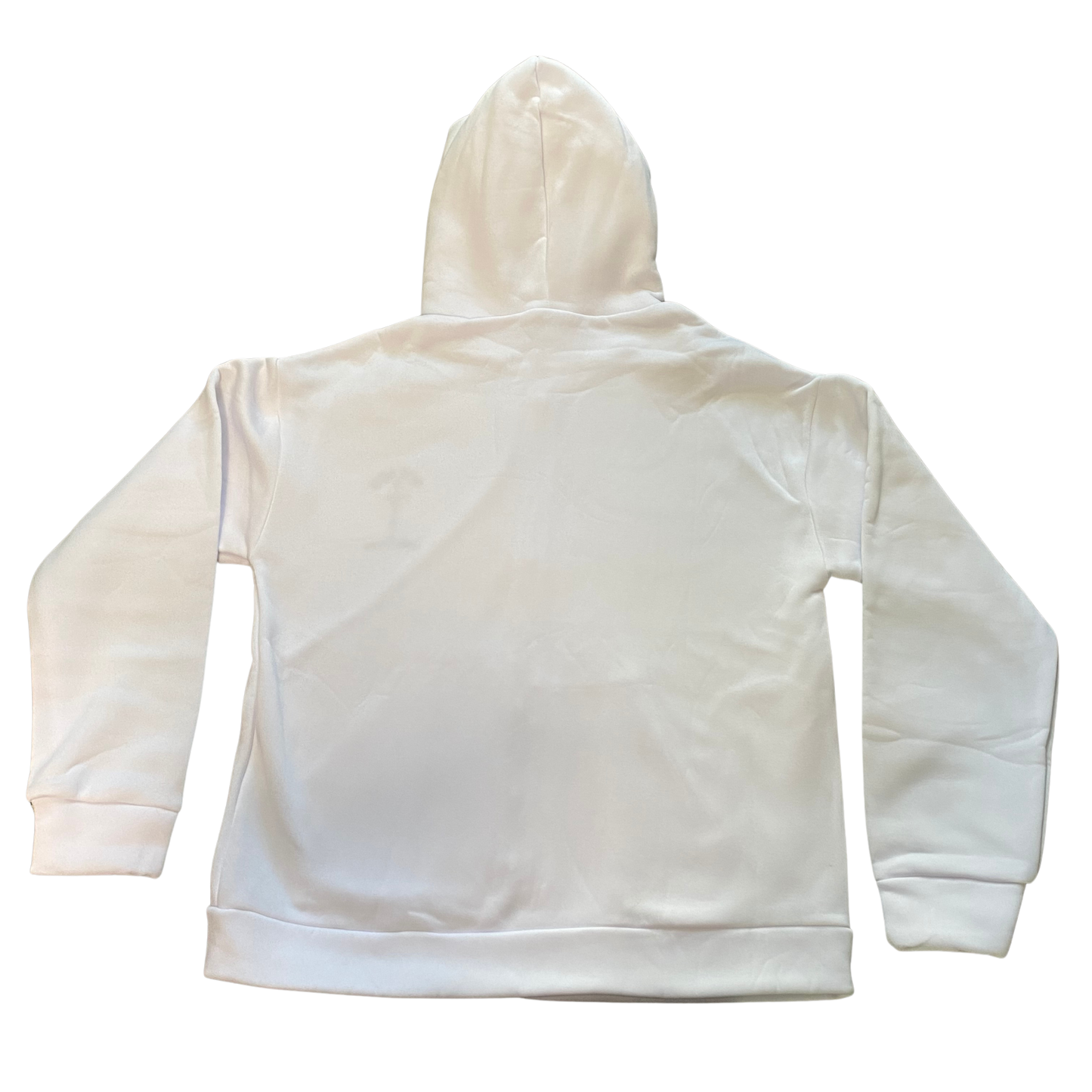 GOD SON NEVER FALL white full zip mask hoodie