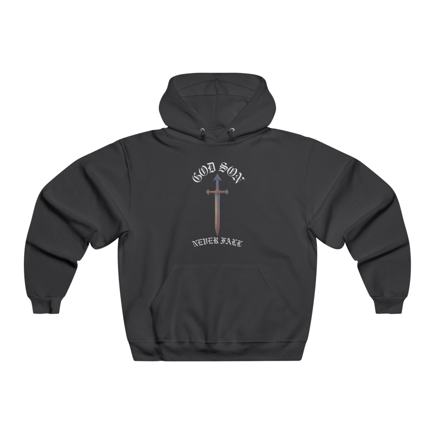 God Son Never Fall Black Classic Hoodie 