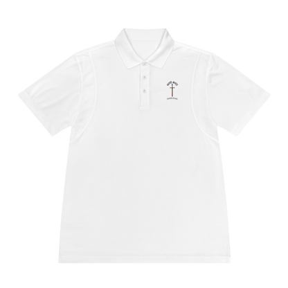 God Son Never Fall White Polo Shirt 